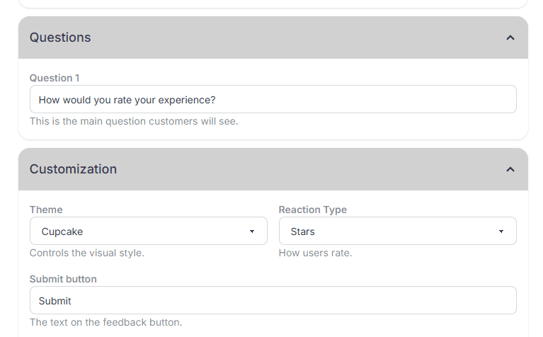 Create your first survey